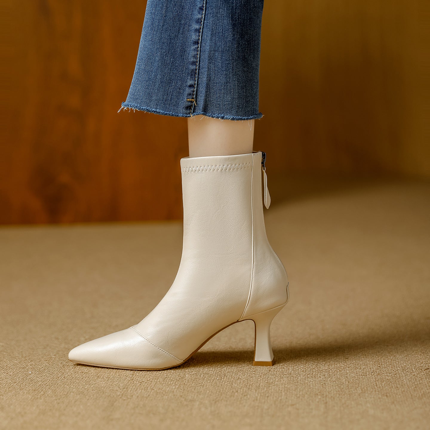Women's Toe Stiletto Ankle For Special Interest Light Luxury Simple Back Heels