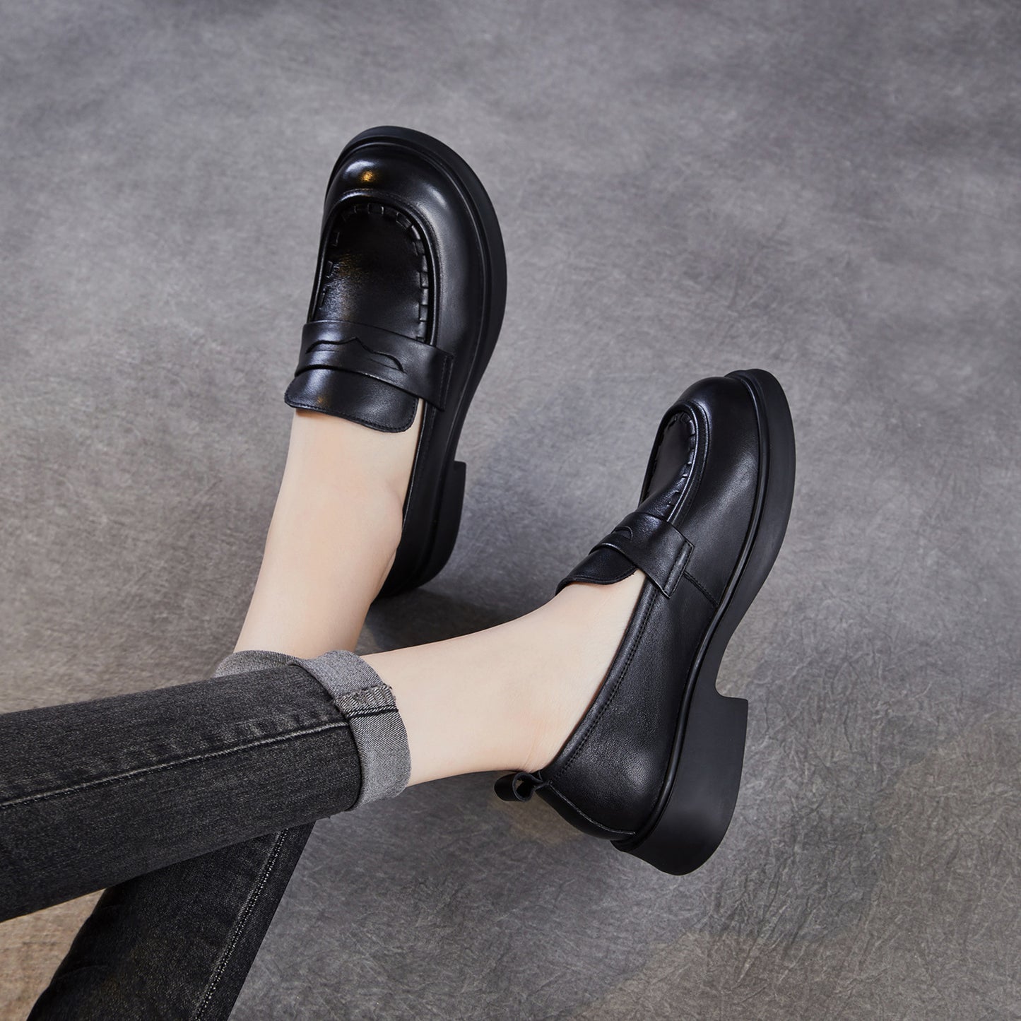 Women's Authentic Spring Platform Slip-on Preppy Style Women's Fashion Shoes