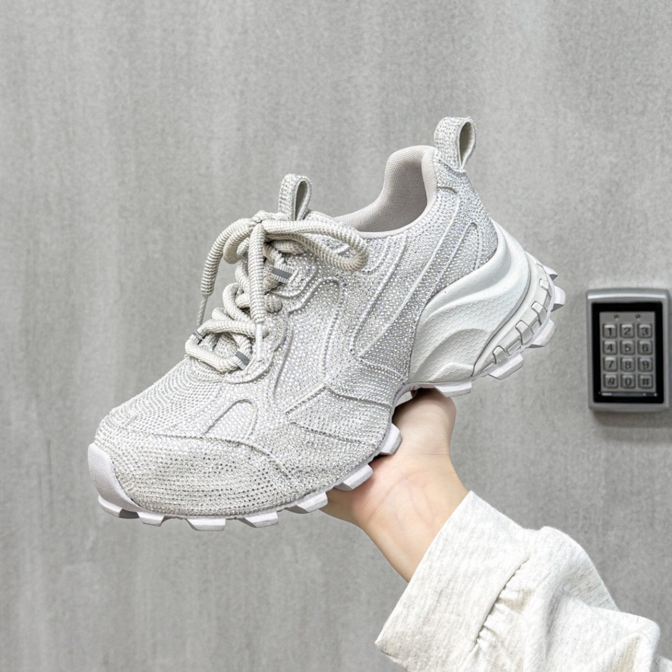 Women's Genuine Breathable Mesh Platform Heightened Daddy Women's Sports Shoes