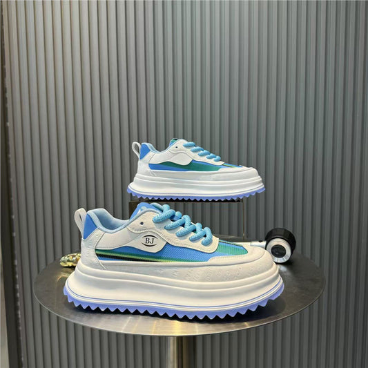 Men's Fabric Stitching Breathable Versatile Platform Trendy Fashionable Comfortable Casual Shoes