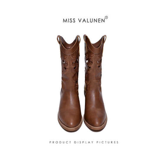 Miss Warren Summer Hollow Western Cowboy Women's Leather Boots