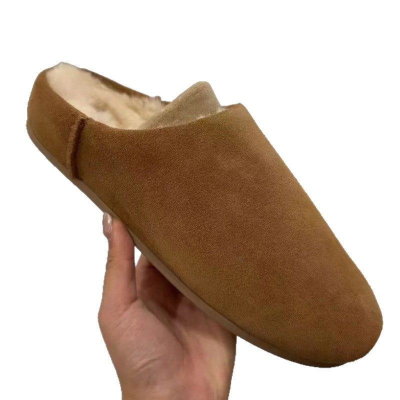 Women's Integrated Retro Small Potatoes Fleece-lined Platform Fluffy Outer Wear Winter Women's Cotton Shoes