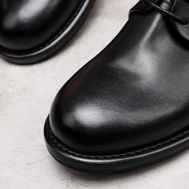 Men's Head Good Year Sole Handmade Retro British Leather Shoes