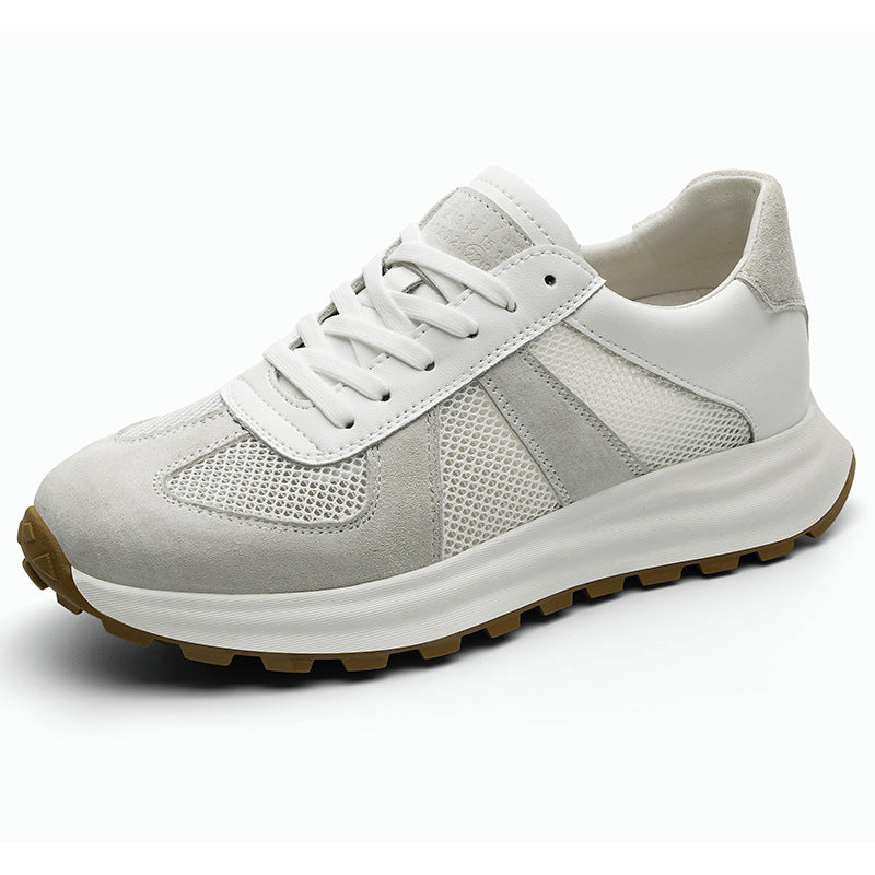 Men's Increasing Insole Breathable White Sports Leisure Men's Board Shoes