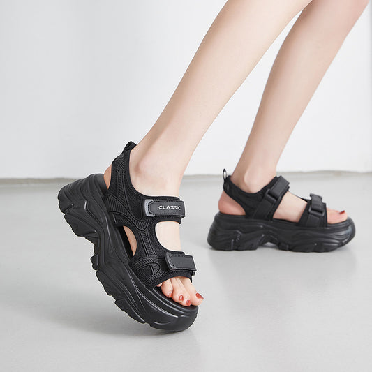 Women's Thick-soled Sports Summer Velcro Beach Breathable Sandals