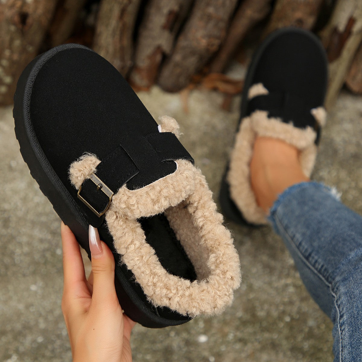 Women's Plus Size For Winter Retro Cotton Fleece-lined Women's Shoes