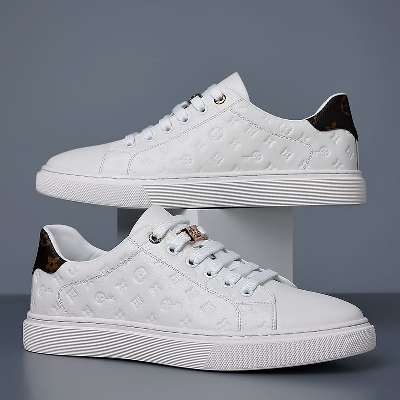 Men's Soft White Breathable Korean Style Trendy Men's Board Shoes