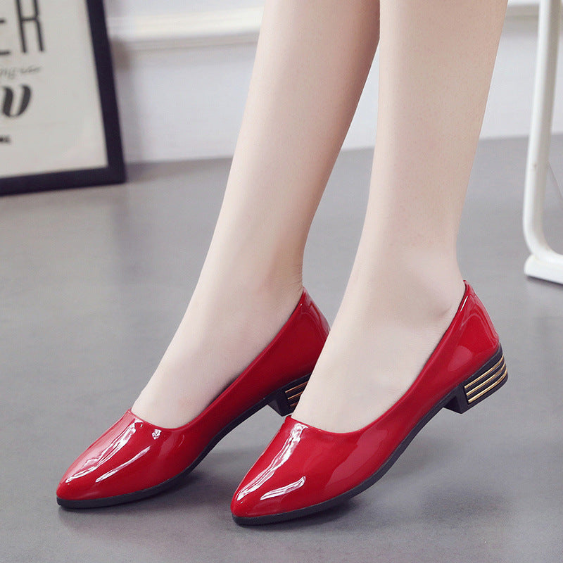 Women's Korean Style Chunky Retro British Single-layer Women's Shoes