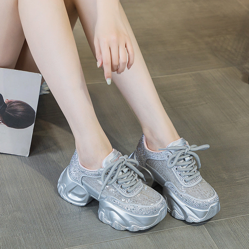 Height Increasing Insole Dad Female Autumn Versatile Korean Women's Casual Shoes
