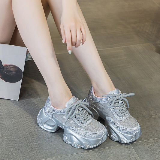 Height Increasing Insole Dad Female Autumn Versatile Korean Women's Casual Shoes
