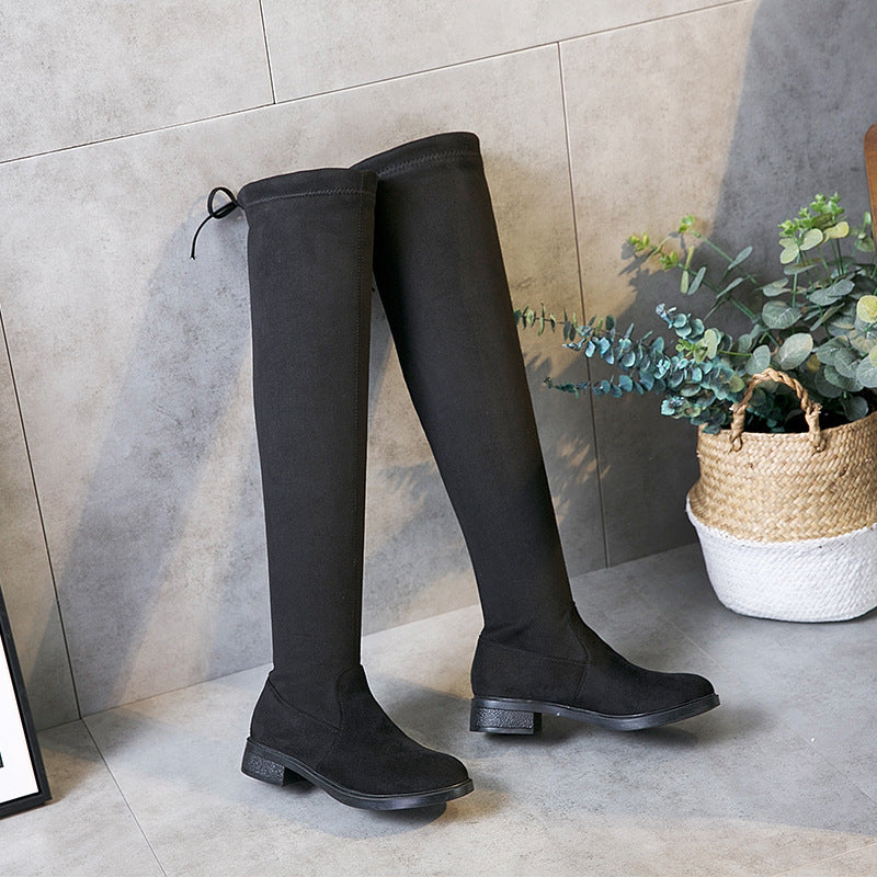 Women's Round Head Over The Knee Stockings Boots