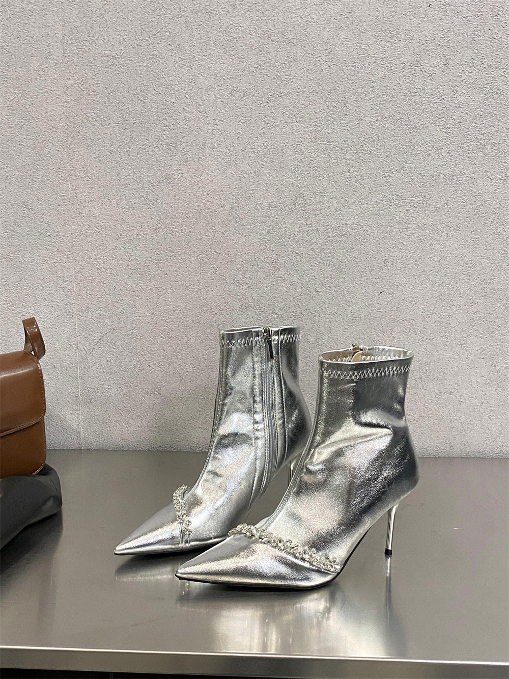 Bootie Pointed Stiletto Single Sexy Korean Heels