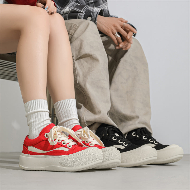 Trendy Dad Round Head Bread Bubble Drink For Lovers Men's Canvas Shoes