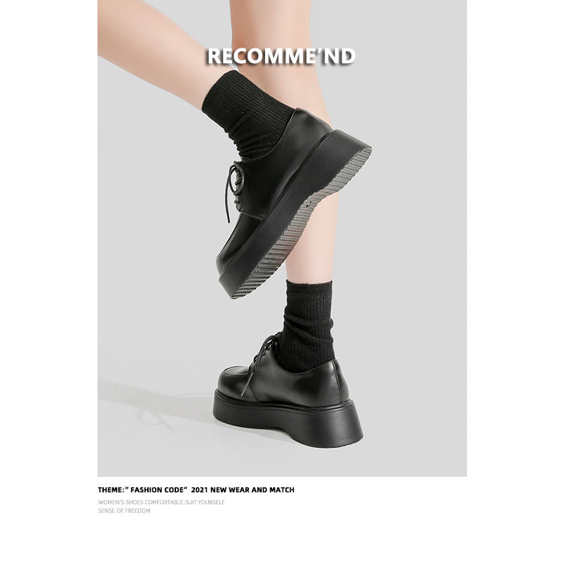 Women's British Style Big Toe Pumps Genuine Women's Shoes