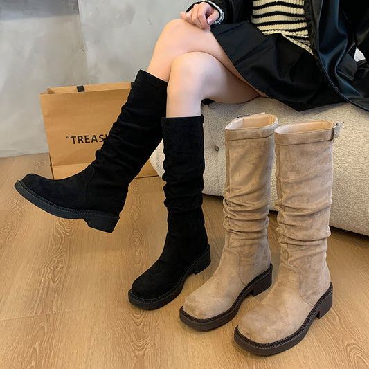 Women's Style Thick Leg Big Tube Circumference Boots