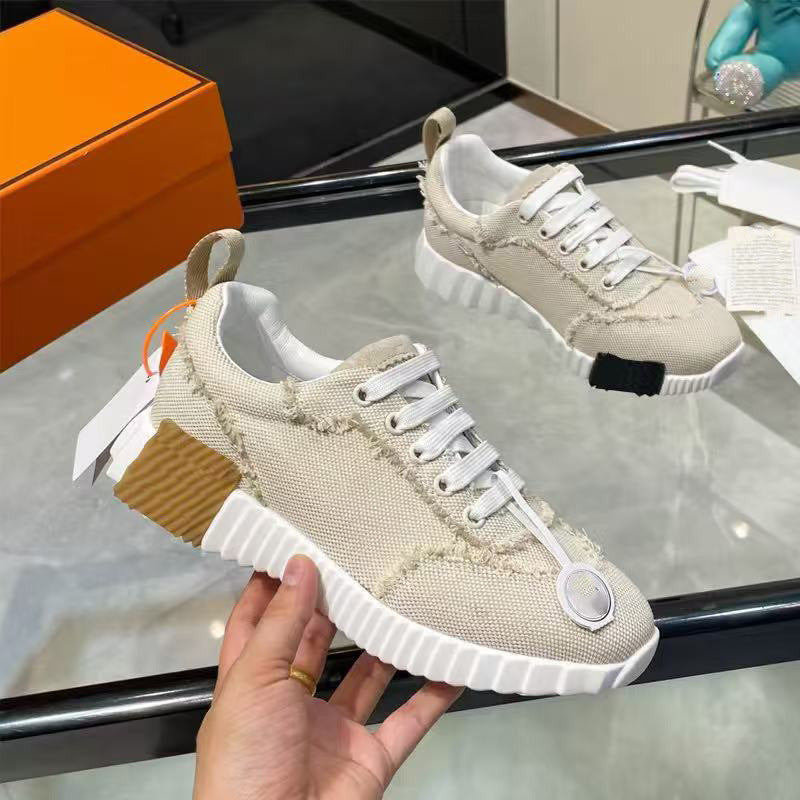 Men's Color Matching Denim Lace Up Breathable Men's Casual Shoes