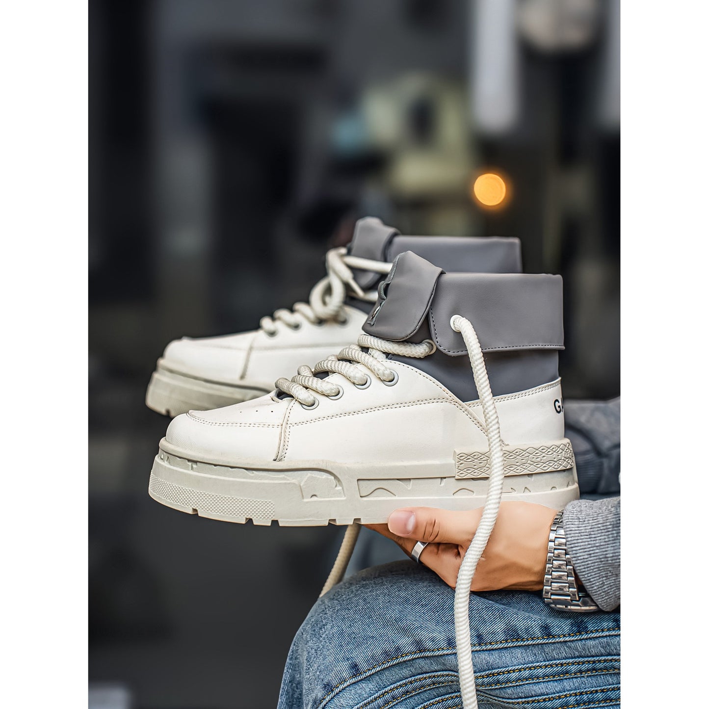 Classic Attractive Men's Platform Invisible Size Men's Canvas Shoes