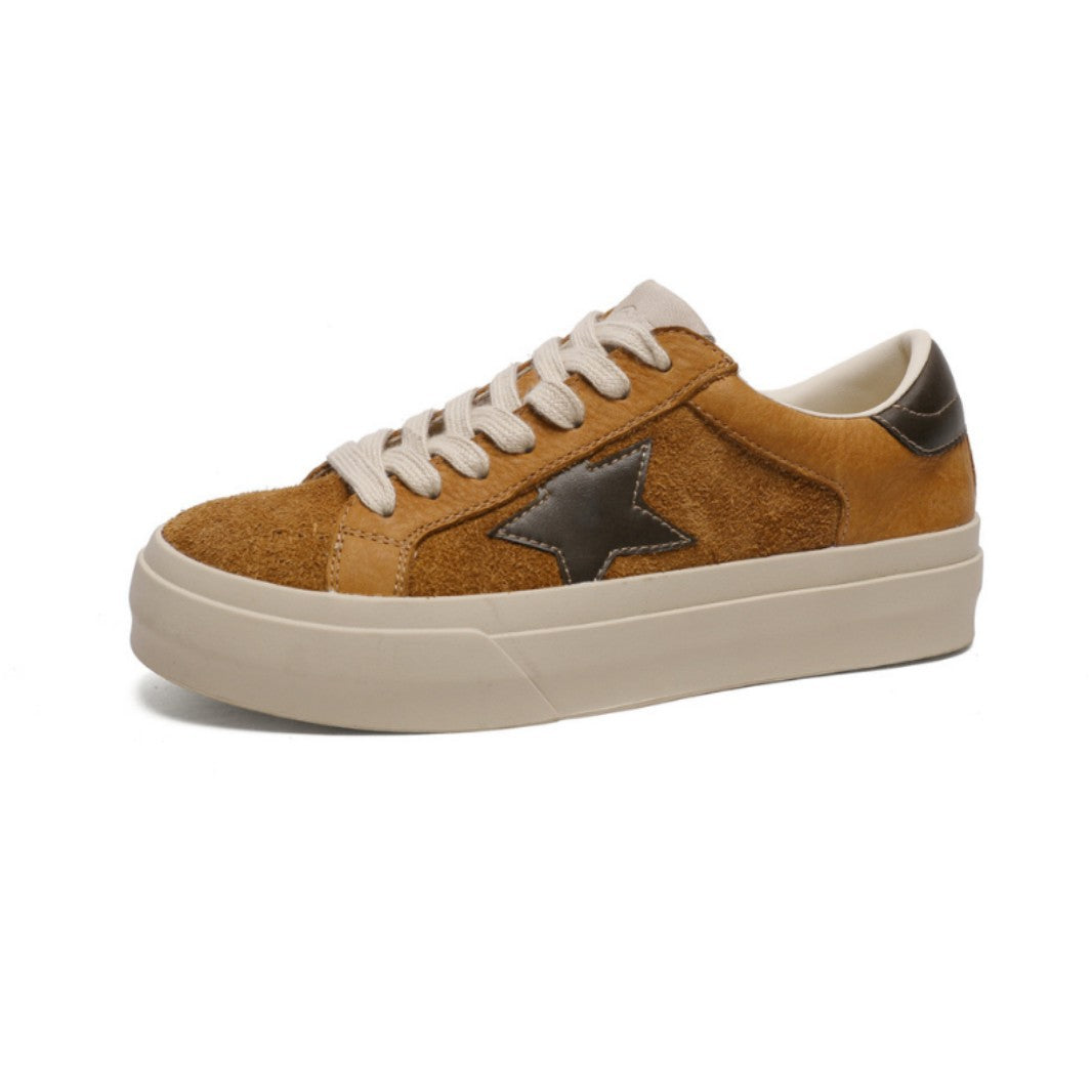 Women's Platform Retro Star Autumn Leisure Sports Low German Training Board Women's Casual Shoes