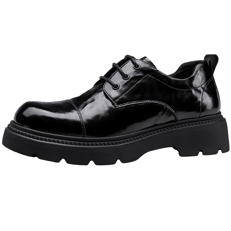 Men's Formal Wear Green British Lace Up Men's Business Leather Shoes