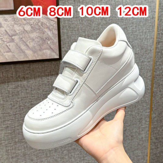 Women's Height Increasing Insole Thick Bottom Velcro Sports Skate Women's Casual Shoes