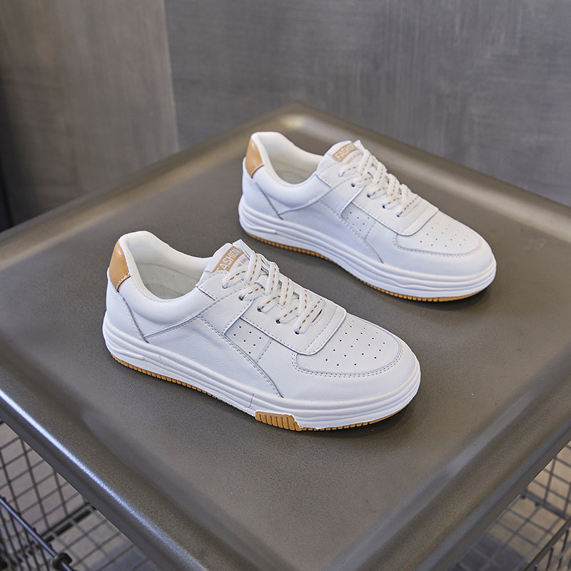 Women's Spring White Flat Large Size Bottom Casual Shoes