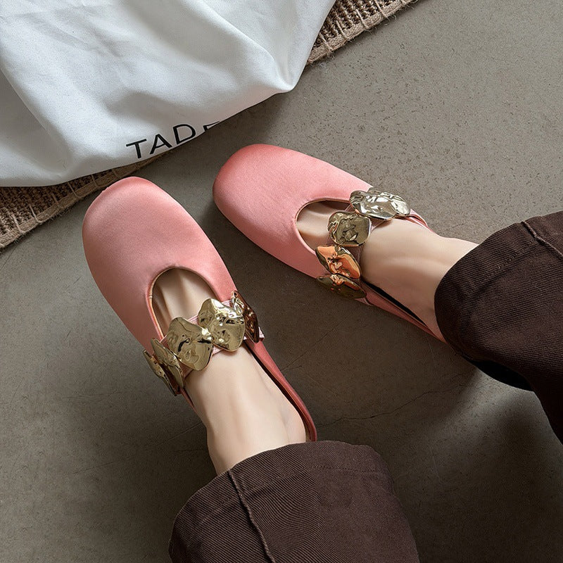 Mouth Pumps Round Head With Mary Jane Women's Fashion Shoes