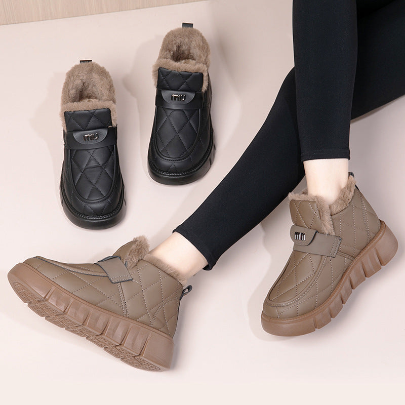 Women's Bottom Fleece Lined Padded Warm Keeping Women's Shoes