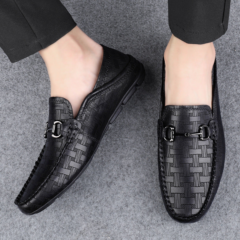 Men's First Layer Cowhide Breathable Soft Bottom Casual Shoes