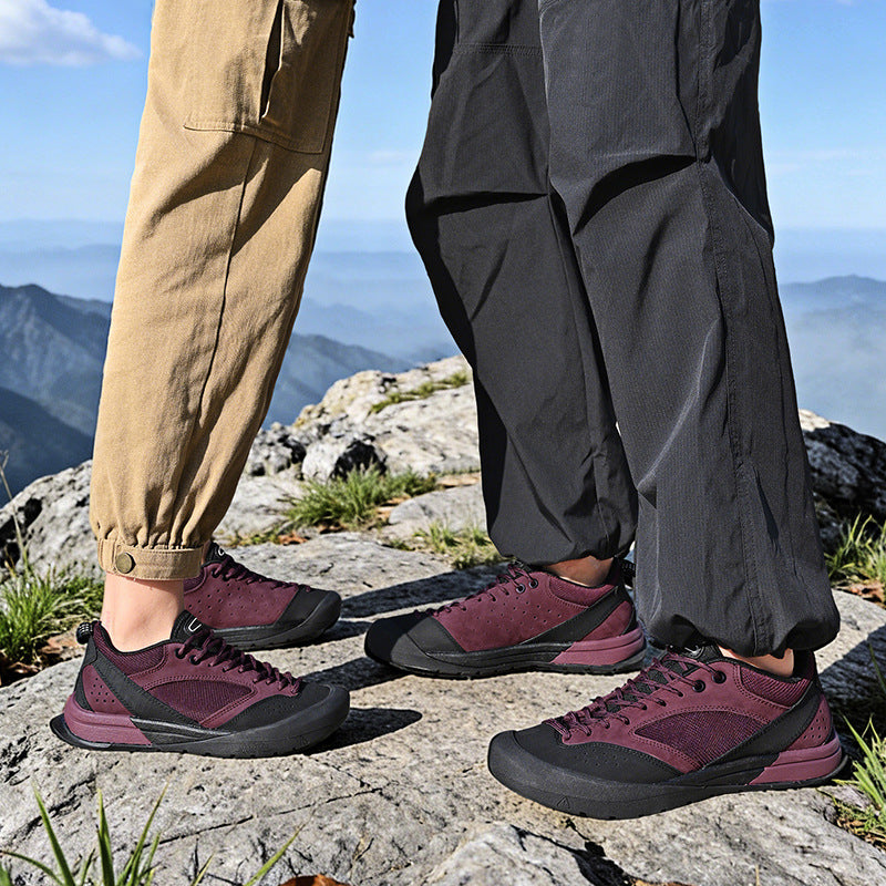 Women's & Men's First Layer Cowhide Soft Bottom Hiking Lovers Outdoor Casual Shoes