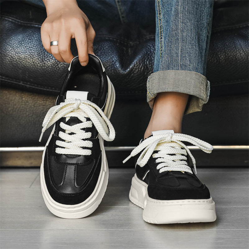 Men's Bottom Hight Increasing Summer Soft Korean Sneakers