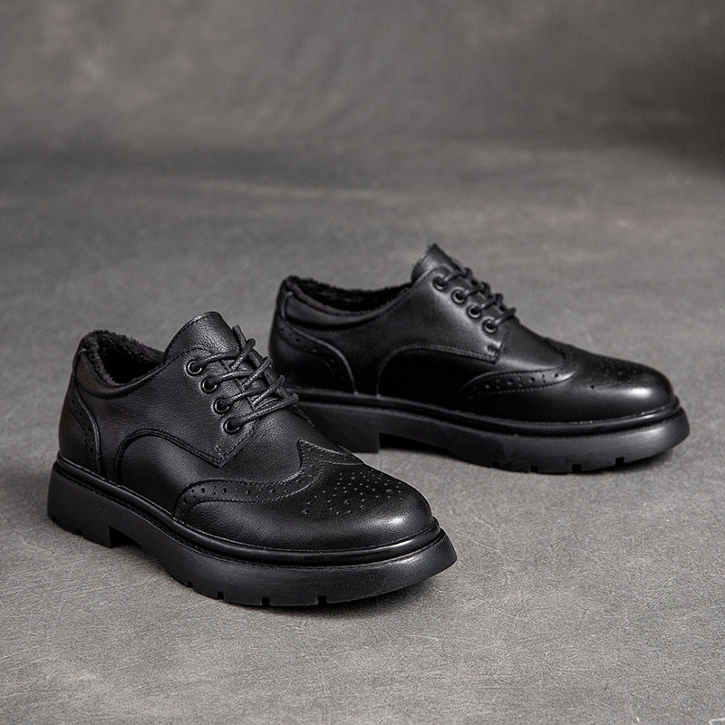 Women's Autumn First Layer Cowhide Low Top Women's Shoes