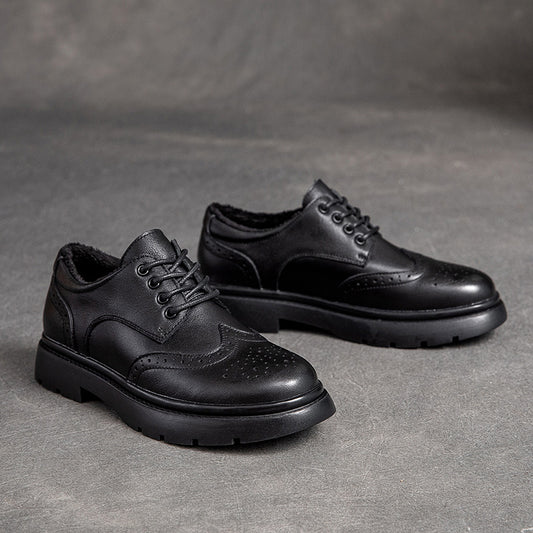 Women's Autumn First Layer Cowhide Low Top Women's Shoes