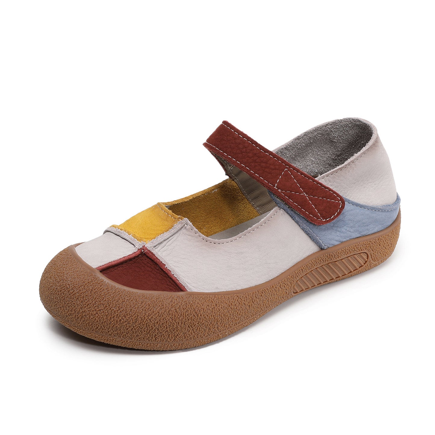 Women's Niche Color Matching Mary Jane Spring Flat Soft Bottom Women's Casual Shoes