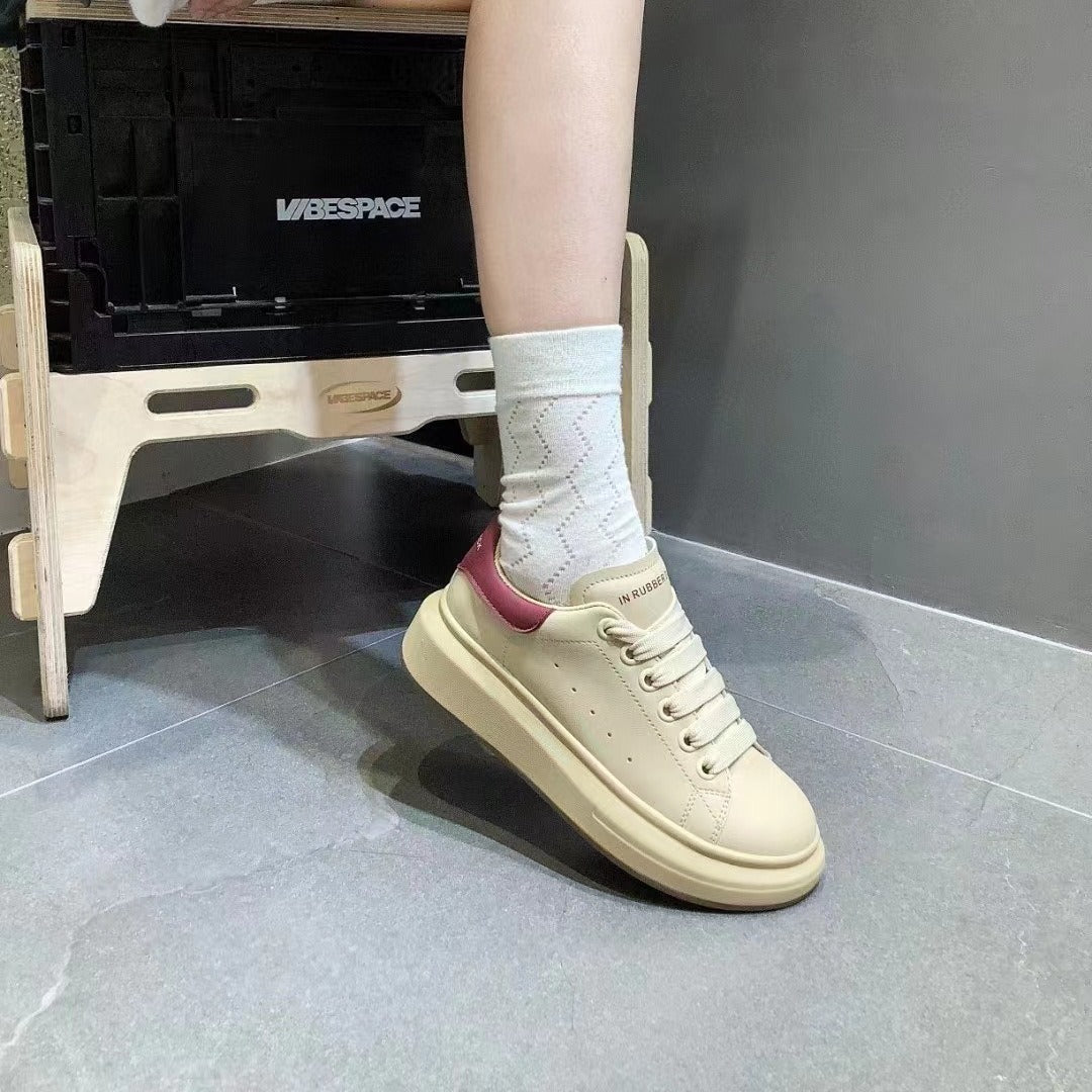 Women's Color Matching Fashionable Versatile Height Increasing Sneakers