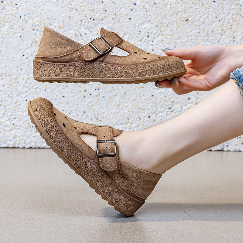 Women's Beach Deodorant Hollowed Toe Box Outdoor Women's Shoes