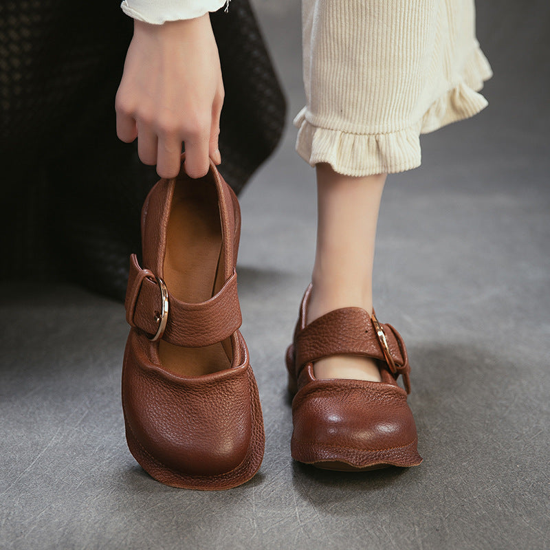 Women's Comfort Flat French Pumps First Layer Women's Casual Shoes