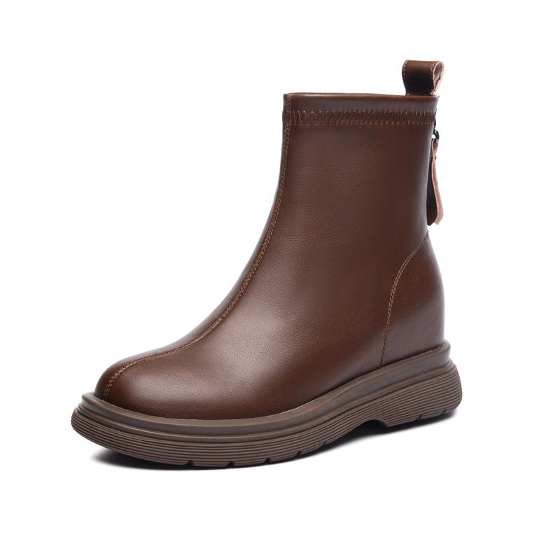 Women's Hight Increasing Martin Ankle Super Popular Women's Leather Boots