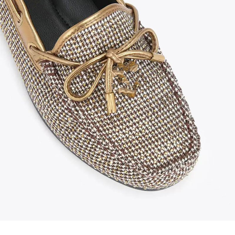 Women's Pump Flat Bowknot Eagle Buckle Large Women's Fashion Shoes