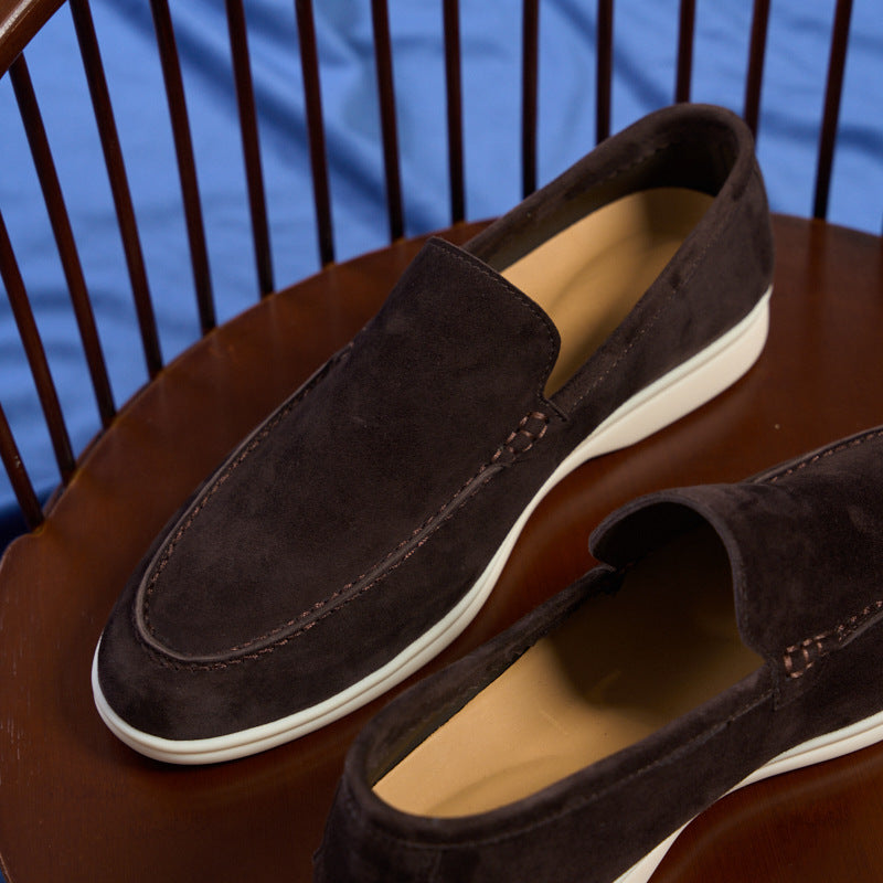 Durable Men's British Retro Slip-on Flat Loafers/doug Shoes