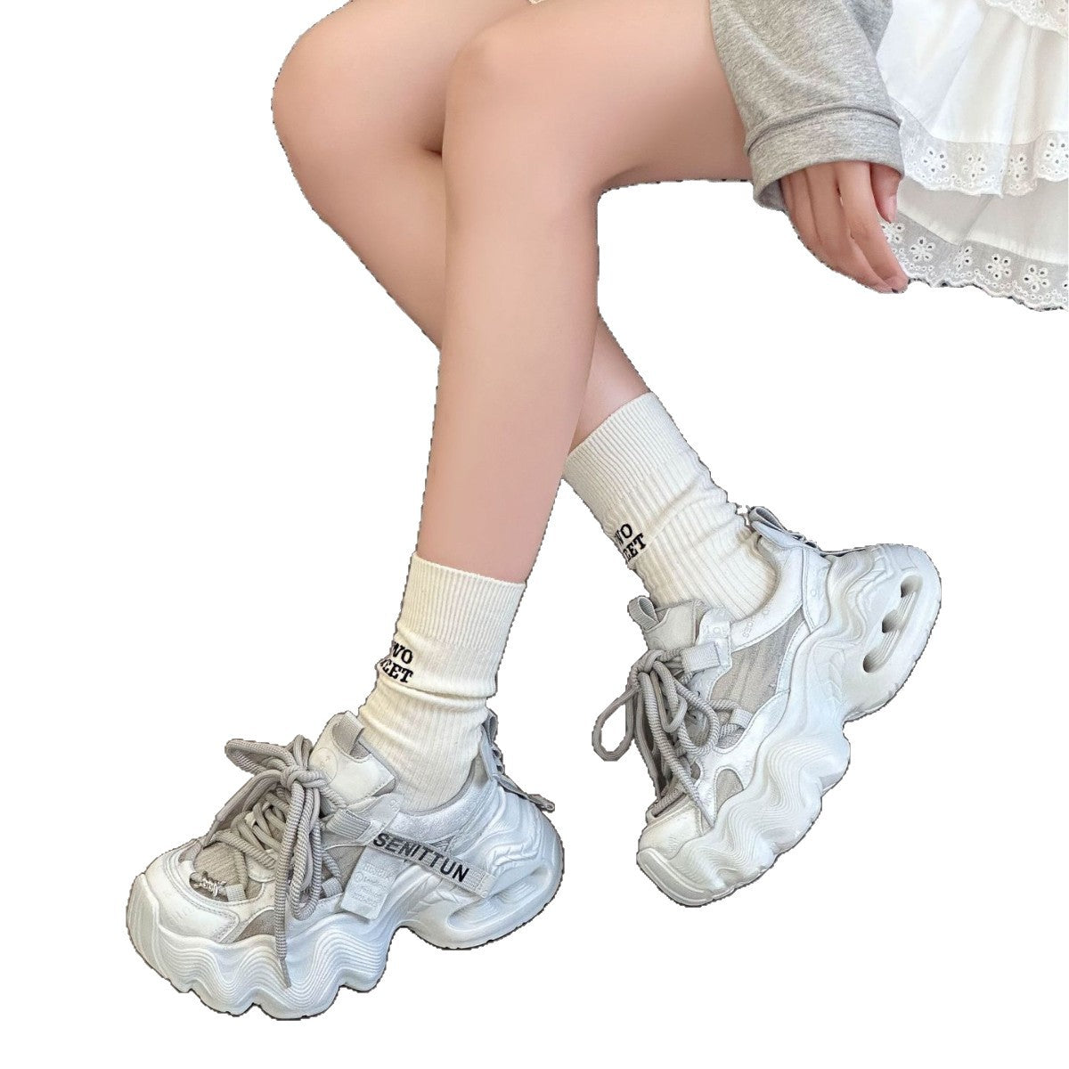Women's Dad Fashionable Comfortable Platform Lightweight Soft Sole Super Women's Sports Shoes