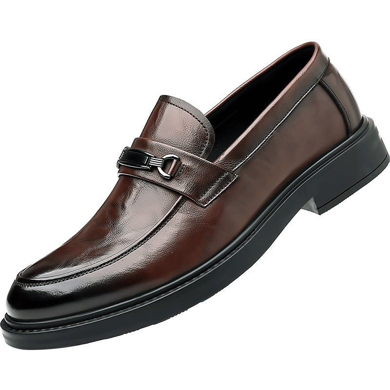 Men's Autumn Brogue Formal Business One Pedal Leather Shoes