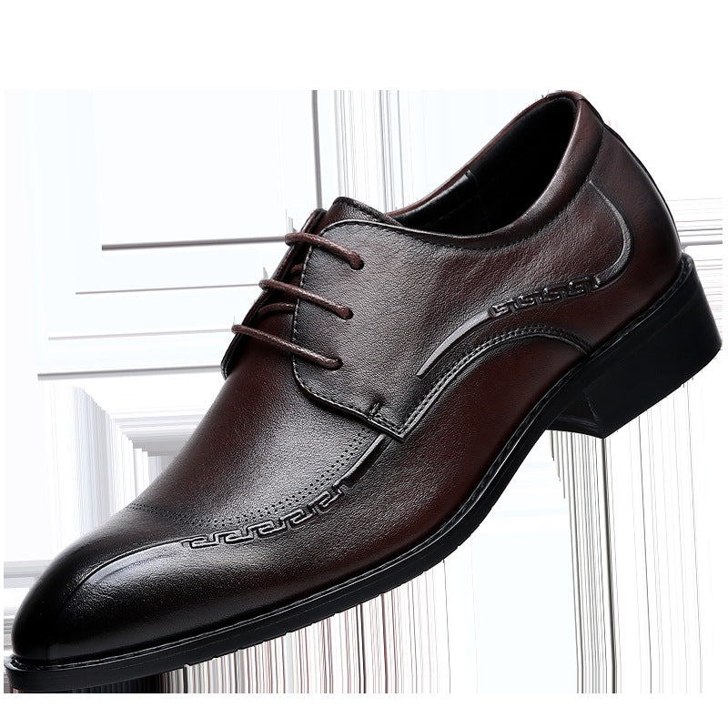 Men's Layer Cowhide Formal Wear Business Office Leather Shoes