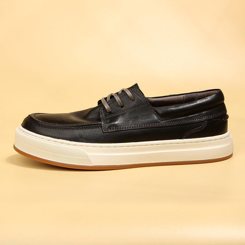 Men's Horse Washed-out Vintage Genuine Fashion Trendy Men's Board Shoes