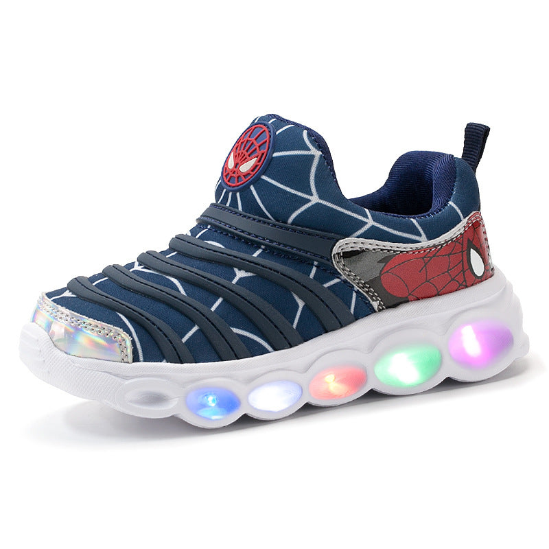 Children's Caterpillar Boys Luminous Light Mesh Breathable Kid's Sneakers