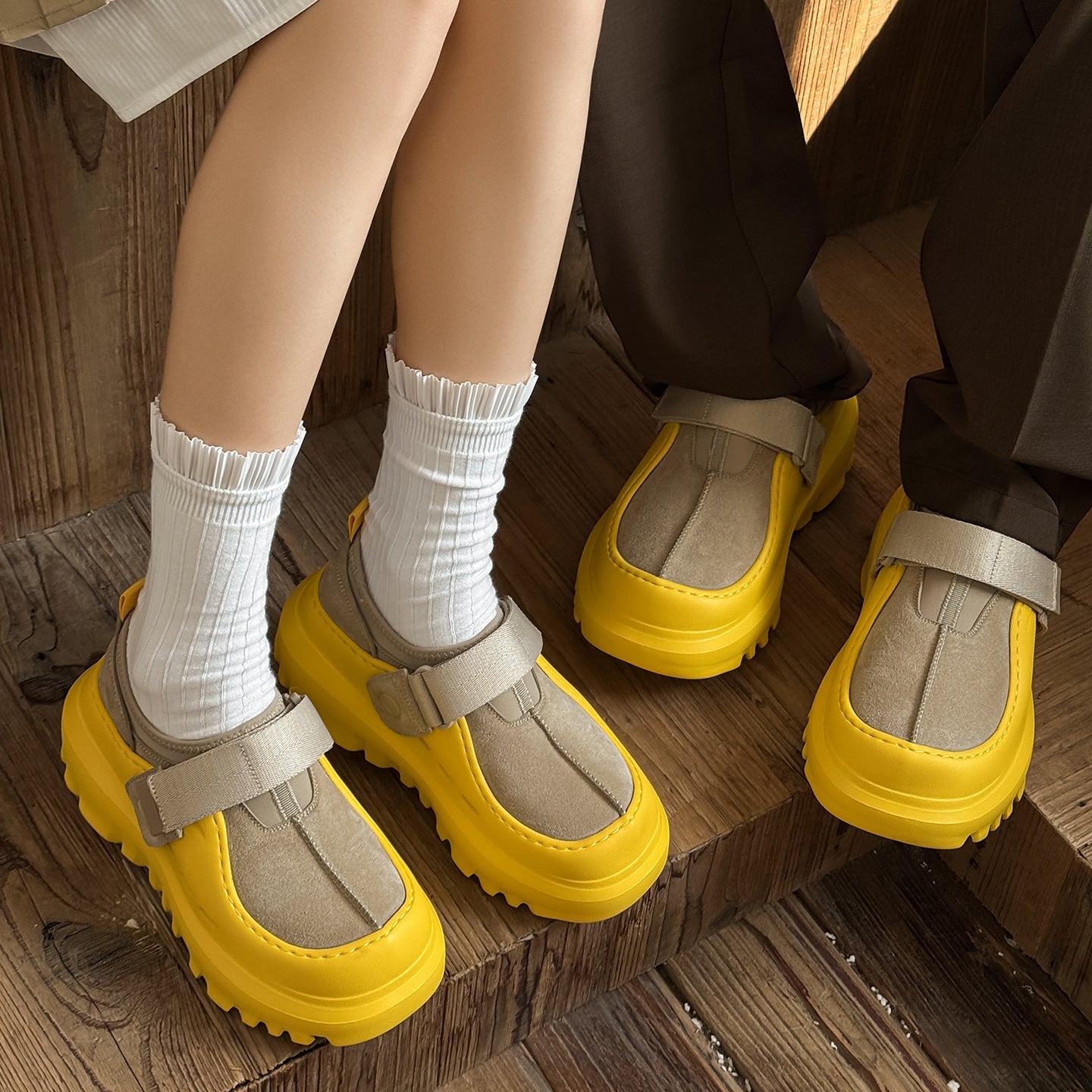 Women's & Men's Thick Bottom Slip-on Lazy Lovers Heighten Counter Casual Shoes