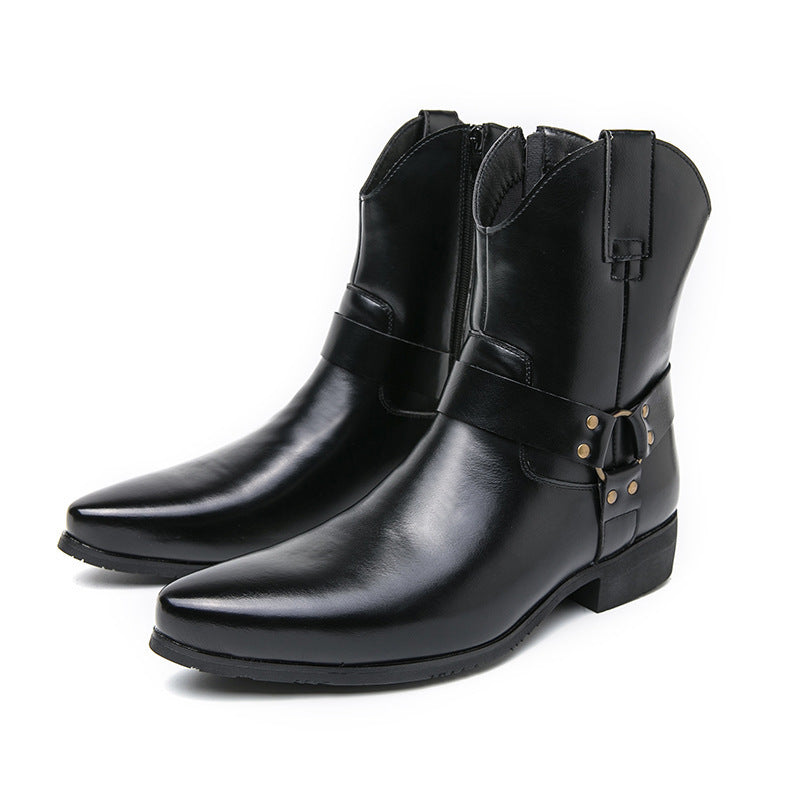 Men's British Martin Fashionable Western Black Chelsea Boots