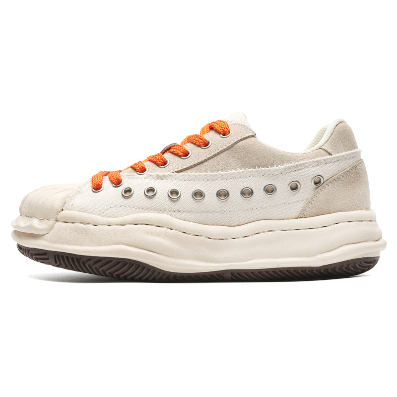 Women's & Men's Shell Toe Dissoed Couple Korean Style Platform Hight Sneakers