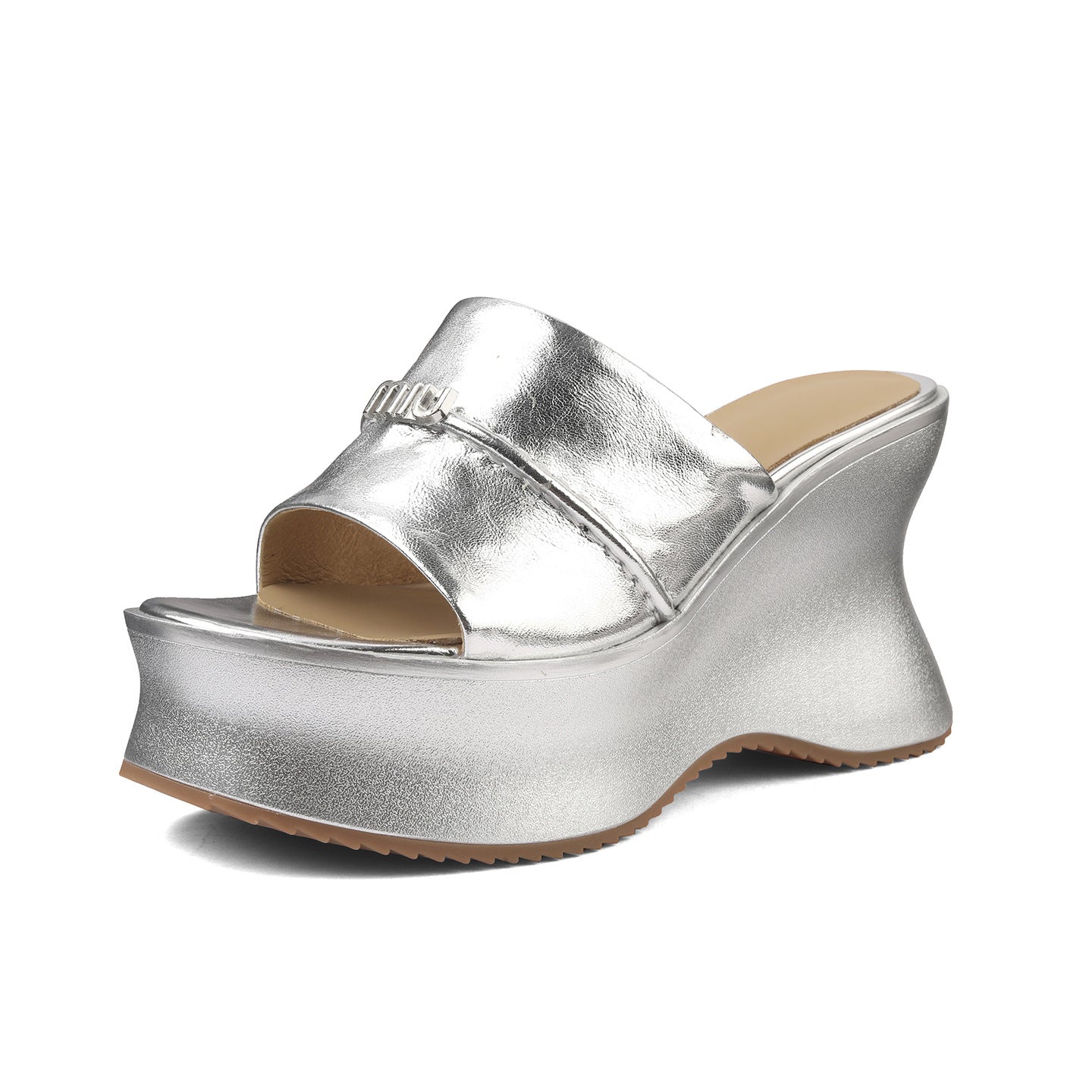 Summer Open Toe Muffin Platform Small Height Increasing Wedge Thick-soles Slippers
