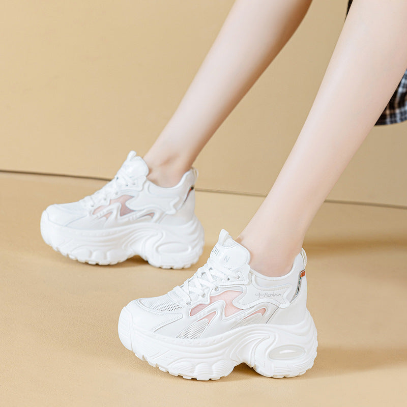 Platform Dad Small Wedge Height Increasing Women's Casual Shoes