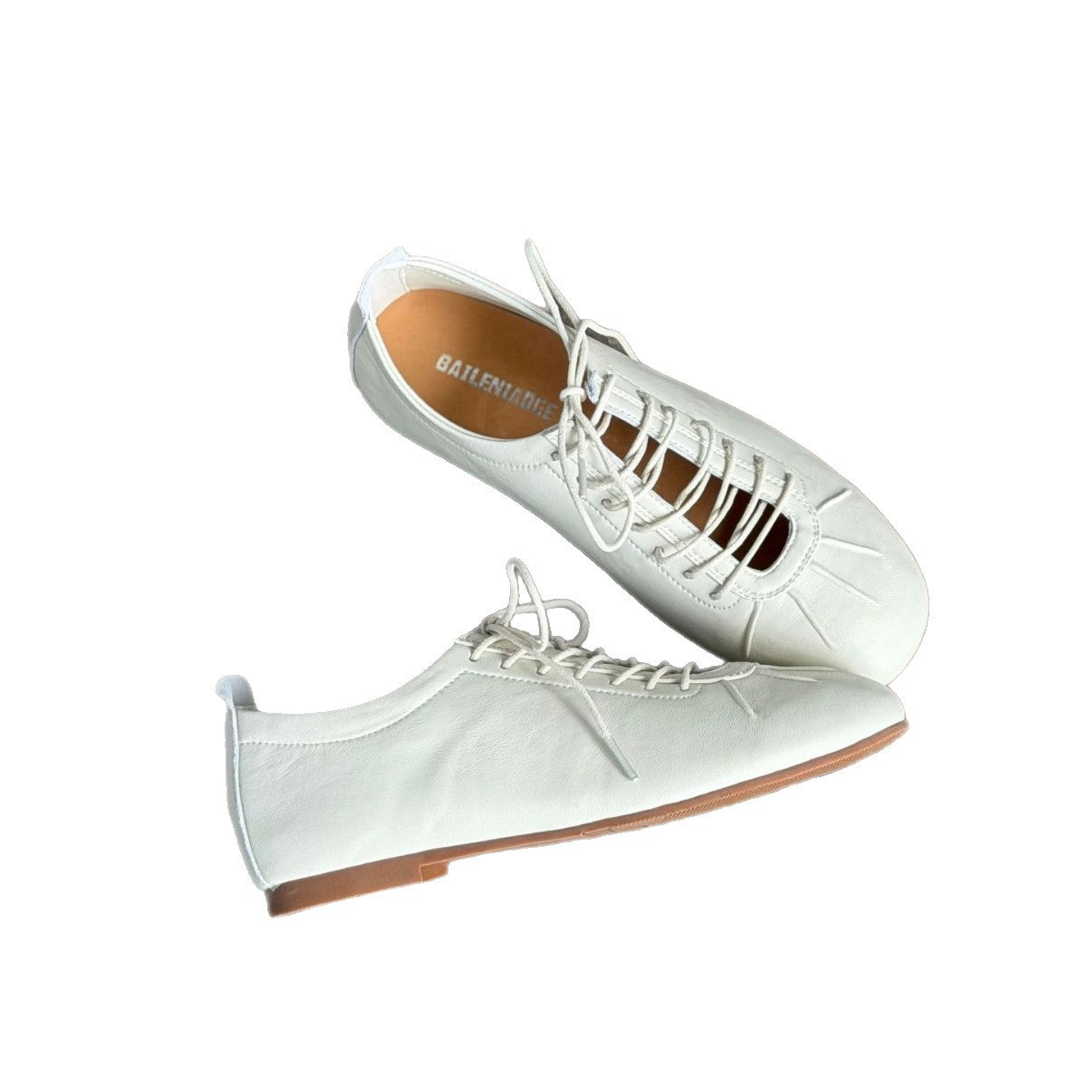 Women's Hollow Out Tied Spring Korean Style Round Toe Soft Bottom Loafers